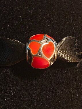 Authentic Pandora Retired Red Hot Love Charm 790436ER Sterling Silver Enamel